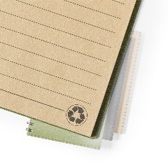 Caderno A5 de argolas em cartão reciclado Idina – foto 5
