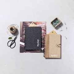 Caderno A5 de argolas em cartão reciclado Idina – foto 6