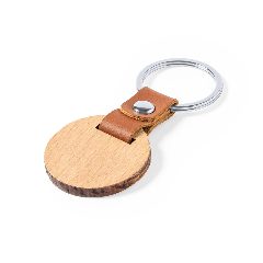 Porta-chaves em madeira com fita em PU castanha Mappets – foto 2