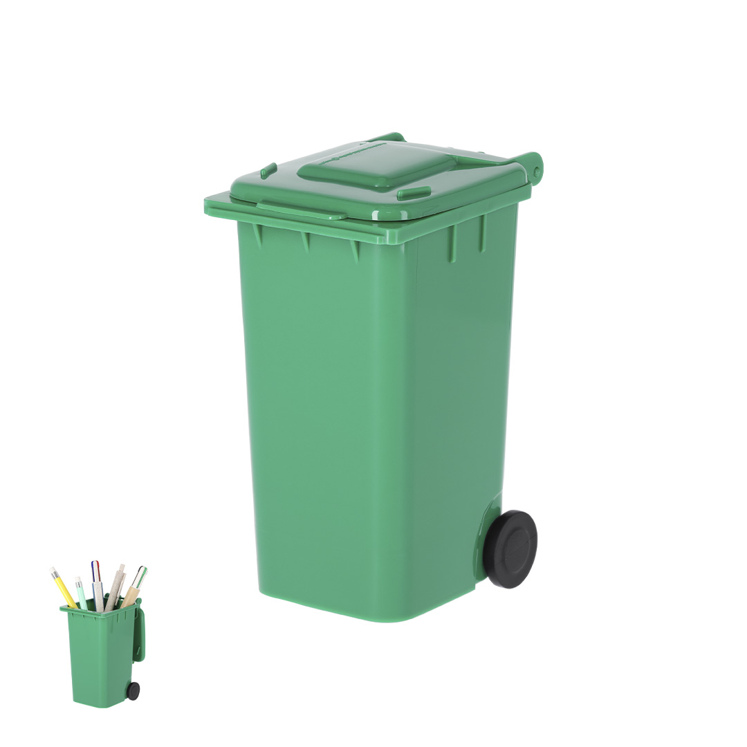 Porta-lápis em forma de contentor com rodas Organic