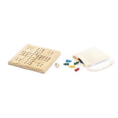 Jogo do ludo em madeira com bolsa de algodão Thumper – foto 5
