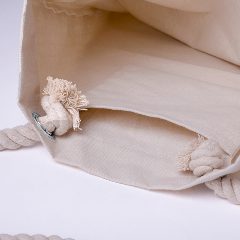 Saco em algodão Fairtrade 280 g/m² com alças de corda Hexa – foto 4