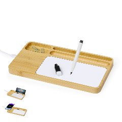 Carregador sem fios 15W com quadro branco e organizador Lautrec