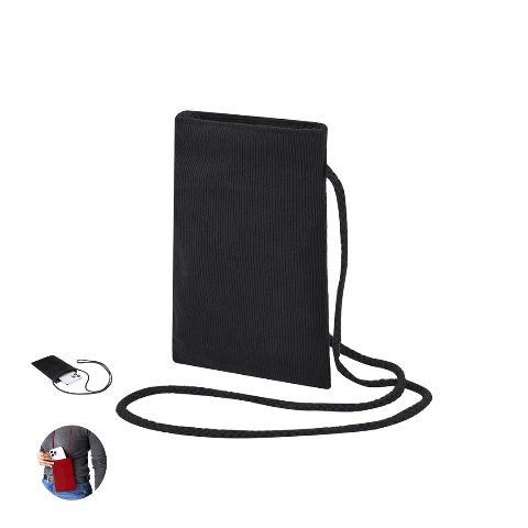 Bolsa porta-telemóvel em veludo cotelê com alça Hulak