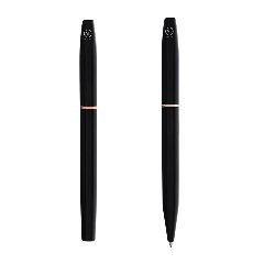 Conjunto esferográfica e roller preto e ouro rosa Mobex – foto 2