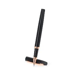 Conjunto esferográfica e roller preto e ouro rosa Mobex – foto 4