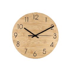 Relógio de parede em bambu natural Tiwel
