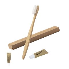 Conjunto dental com escova de bambu e pasta Blarix