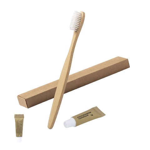 Conjunto dental com escova de bambu e pasta Blarix