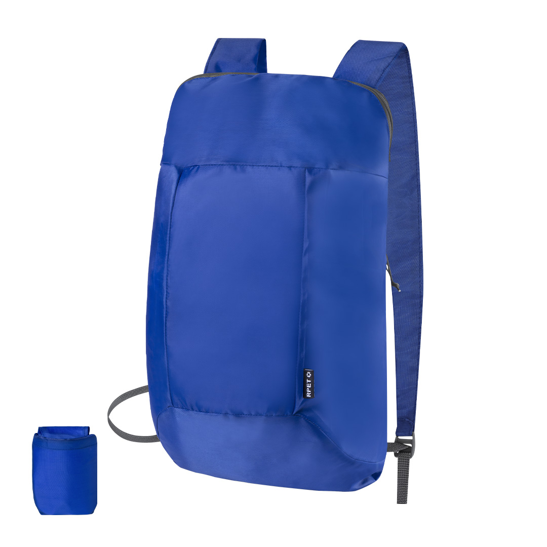 Mochila dobrável em RPET 210D com fecho Redrax