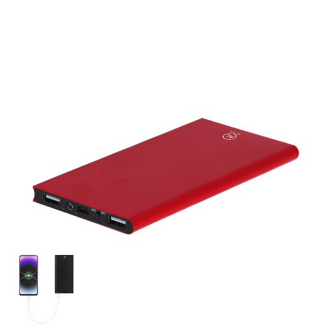 Power bank 8.000 mAh em alumínio reciclado com lanterna Barrols