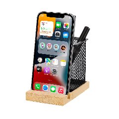 Porta-lápis em malha metálica com suporte para telemóvel Manish – foto 4