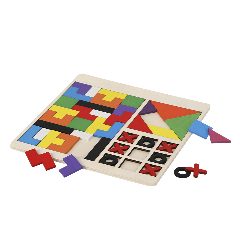 Conjunto de 3 puzzles em madeira para criança Meloxar