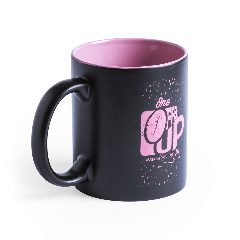 Caneca de cerâmica preta 350 ml para gravação a laser Bafy – foto 2