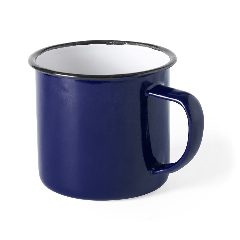 Caneca metálica vintage 380 ml com rebordo preto Wilem – foto 7