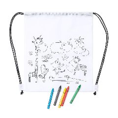 Mochila para colorir em non-woven com 5 ceras Wizzy – foto 2