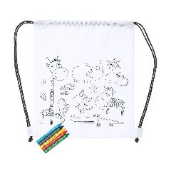 Mochila para colorir em non-woven com 5 ceras Wizzy – foto 3