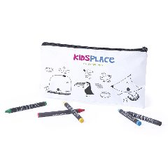 Estojo para colorir em non-woven com 5 ceras Skinga