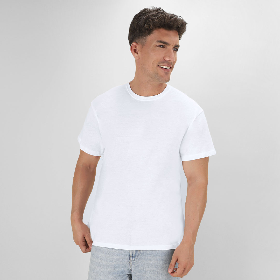 T-shirt de adulto branca 100% algodão 130 g Keya MC130