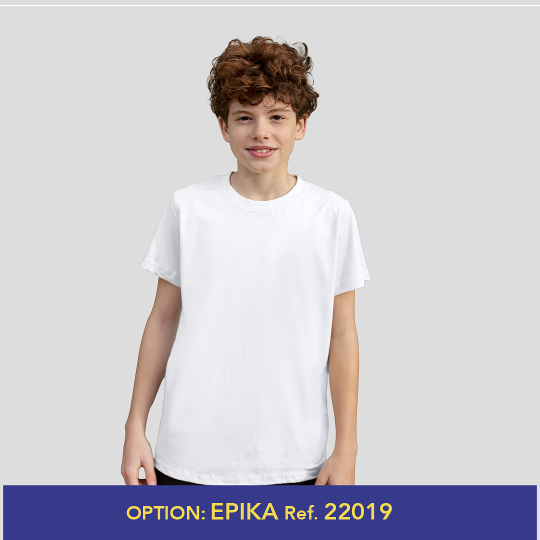 T-shirt de criança branca 100% algodão 150 g Keya YC150