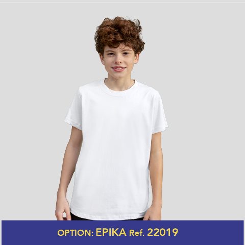 T-shirt de criança branca 100% algodão 150 g Keya YC150