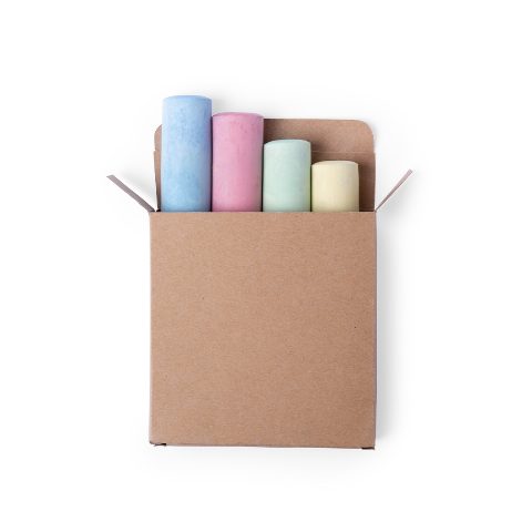 Caixa de 4 gizes XL em cartão reciclado Remix