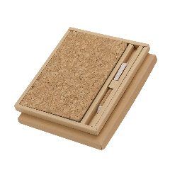 Bloco em cortiça com caneta Minsor