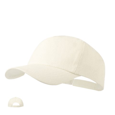 Boné de 5 painéis em algodão orgânico cru Zonner