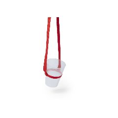Lanyard porta-copos com fita de poliéster e suporte em silicone Frinly – foto 2