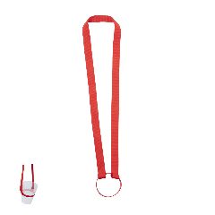 Lanyard porta-copos com fita de poliéster e suporte em silicone Frinly