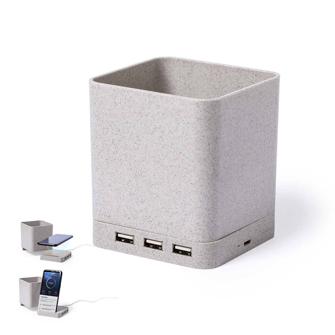 Porta-lápis 4 em 1 com carregador sem fios Dowex
