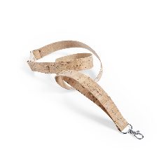 Lanyard em cortiça natural com mosquetão giratório Bespal – foto 3