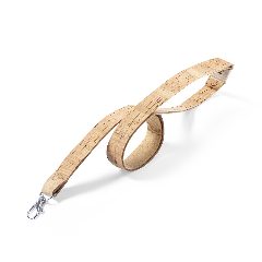 Lanyard em cortiça natural com mosquetão giratório Bespal – foto 4