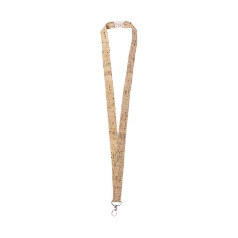 Lanyard em cortiça natural com mosquetão giratório Bespal