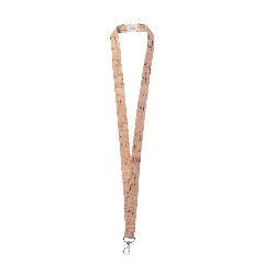 Lanyard em cortiça natural com mosquetão giratório Bespal – foto 6