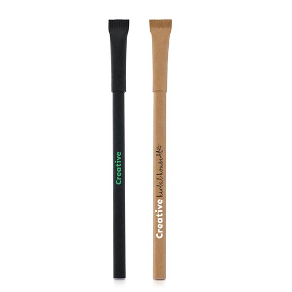 Esferográfica fina em cartão com tampa Naturalpen