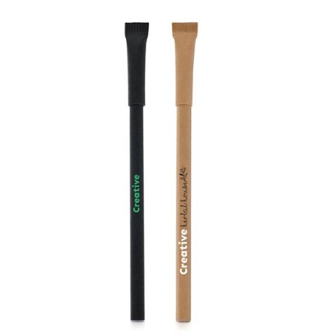 Esferográfica fina em cartão com tampa Naturalpen