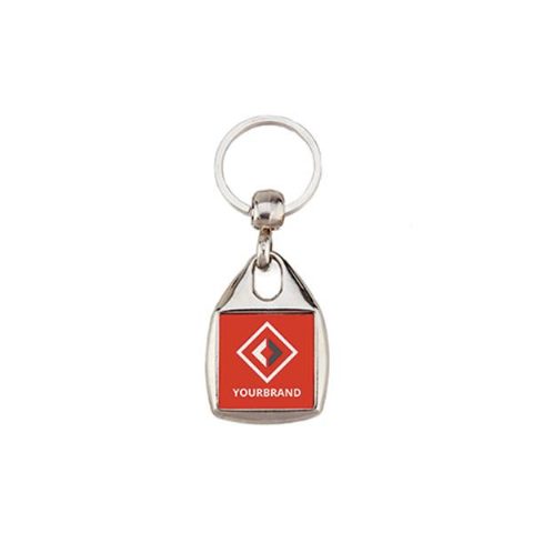 Porta-chaves quadrado em metal com fotografia MF-25 D