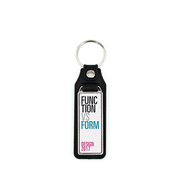 Porta-chaves em metal e PU com fotografia 18x50 mm MD-18