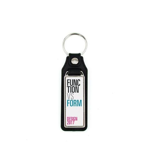 Porta-chaves em metal e PU com fotografia 18x50 mm MD-18