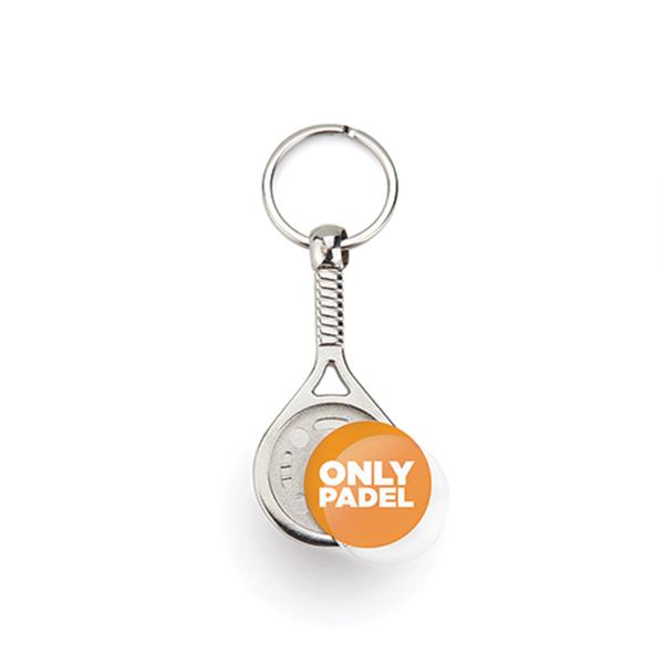 Porta-chaves raquete de padel com fotografia MPD