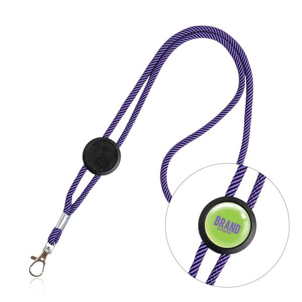 Lanyard tubular em poliéster com ajustador Treel