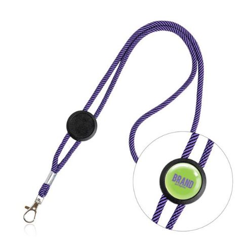 Lanyard tubular em poliéster com ajustador Treel