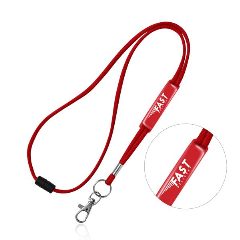 Lanyard tubular com fecho de segurança e ajuste em PVC Ribbon
