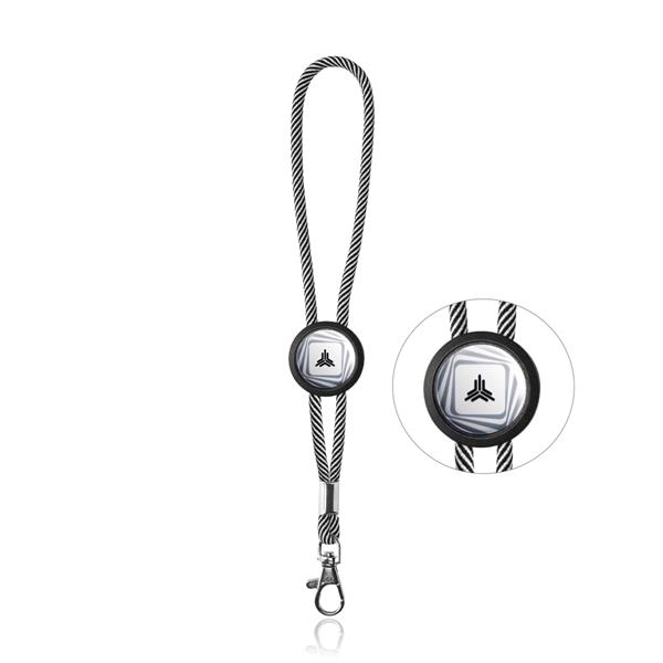 Porta-chaves tubular em poliéster com mosquetão Byner