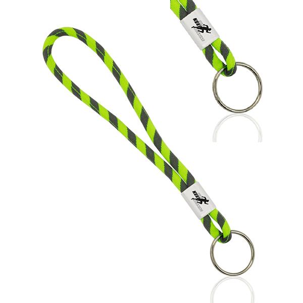 Porta-chaves tubular às riscas com ajustador metálico Marlyne