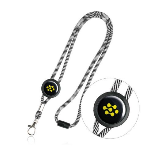 Lanyard tubular em poliéster com fecho de segurança Tep