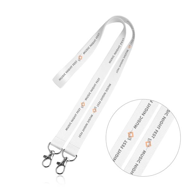 Lanyard em poliéster com dois mosquetões Double Lany