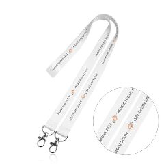 Lanyard em poliéster com dois mosquetões Double Lany