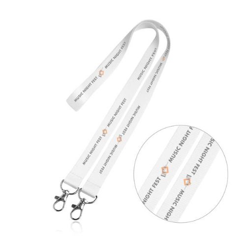 Lanyard em poliéster com dois mosquetões Double Lany